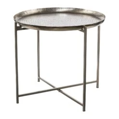 Teller Intarsia, Auf Rack, Aluminium, In Silber