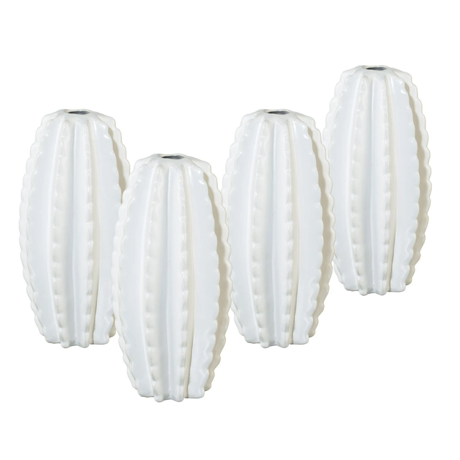 Vase Kaktus, 4er-Set, Keramik, Weiß, 15,5 X 8,5 X 8,5 Cm 1 Vase Kaktus, 4er-Set, Keramik, Weiß, 15,5 X 8,5 X 8,5 Cm