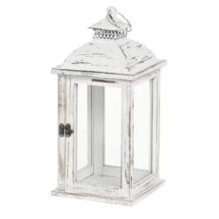 Laterne Für Innen Aus Holz, Ca. 17,5x17,5x37,5 Cm