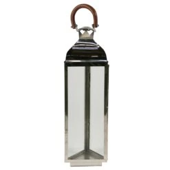 Laterne, Silber, Edelstahl, Holz