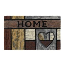 Kölle Kokosfußmatte Holzoptik Herz, Maße 45 X 75 Cm