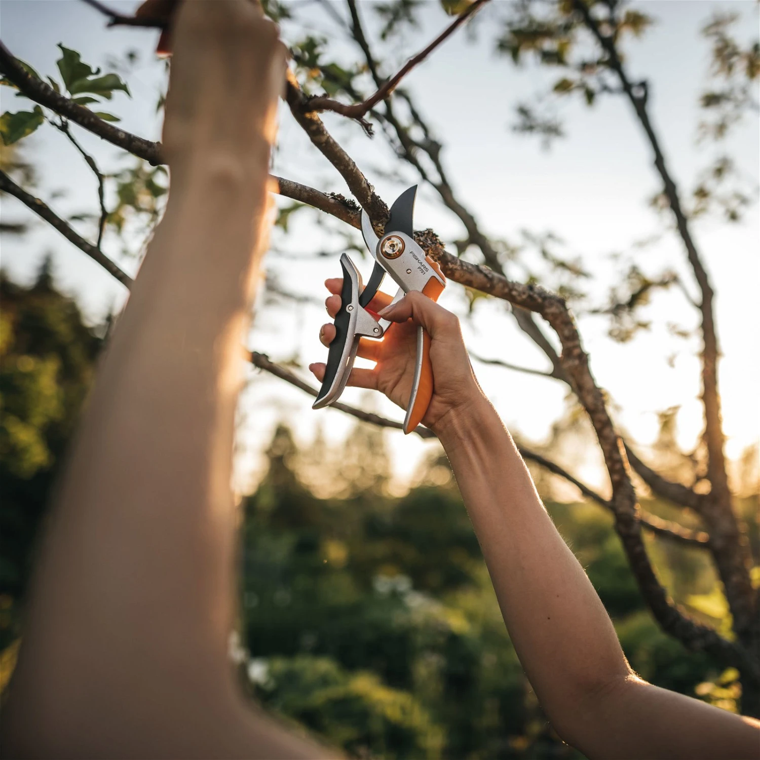 Fiskars Schere 'Plus PowerLever', Schwarz/orange 2 Fiskars Schere 'Plus PowerLever', Schwarz/orange – Bild 2