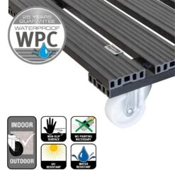 Multi Roller WPC, 120 Kg Tragkraft, Ca. 39 X 39 X 11 Cm -Gartengeschäft 0920600470 multi roller wpc anthrazit 5 116657