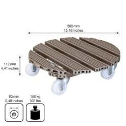 Multi Roller WPC, Tragkraft 150 Kg, Taupe, Ca. 11 X 39 X 39 Cm -Gartengeschäft 0920600508 multi roller wpc taupe 4 116700