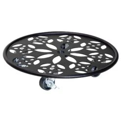 Pflanzenroller GH0936/0937, Tragkraft 100 Kg, Schwarz, Ø 30 Cm