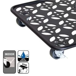 Pflanzenroller GH0936/0937, Tragkraft 80 Kg, Schwarz, Ø 30 Cm -Gartengeschäft 0920600521 pflanzenroller 5 116747