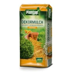 Plantop Dekormulch Goldgelb, 1950 L Gesamt, 39 Sack á 50 Liter -Gartengeschäft 0960200190 Plantop Dekormulch 10 40mm goldgelb 50l 1 1 78111
