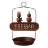 Eisen-Vogelbad 'Freibad', Rost, 28 X 21,5 X H 39,5 Cm