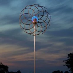 Solarwindrad Spiro, Integrierte Solarkugeln, 130 X 38 Cm -Gartengeschäft 0980403755 Solar Windrad Spiro2 64775