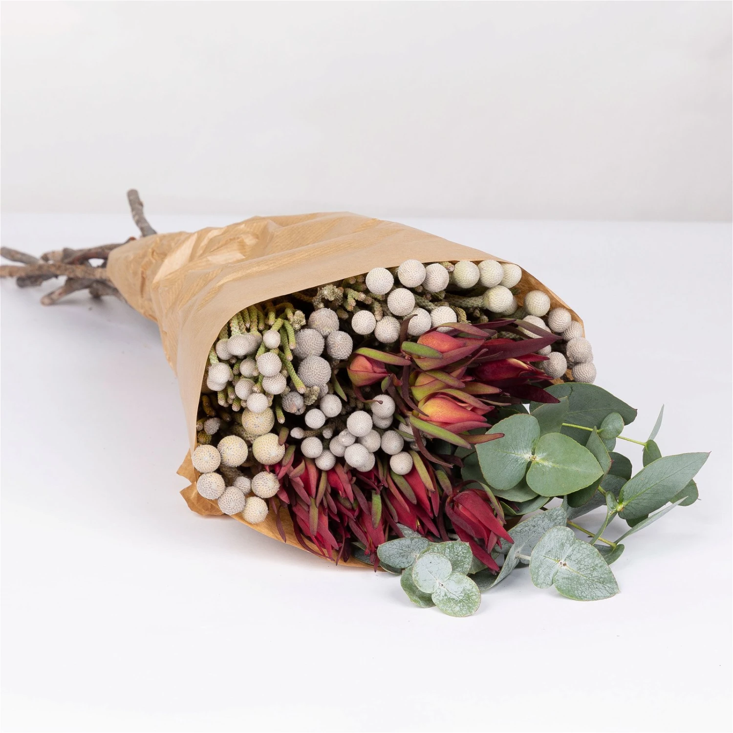 Blumenbund Eukalyptus Mit Brunia Und Kapgrün, Inkl. Grußkarte 2 Blumenbund Eukalyptus Mit Brunia Und Kapgrün, Inkl. Grußkarte – Bild 2