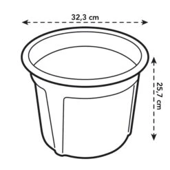 Elho Kartoffeltopf Green Basics Living Black, Ø 32,3 Cm, Höhe 25,7 Cm, Erdvol. 13 L -Gartengeschäft 12 gb potato pot 33 living black 8711904315597 110980