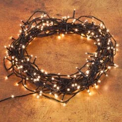 Kölle LED Lichterkette Rice Lights, 240 Lichter, Warmweiß, 18 M, Schwarzes Kabel