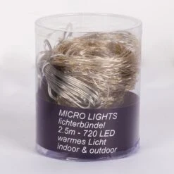 LED-Silberregen, 720 LEDs, Warmweiß, Gesamtlänge 550 Cm