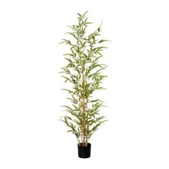 Kunstpflanze Bambus Miniblatt, Ca. 540 Blätter, Höhe Ca. 120 Cm