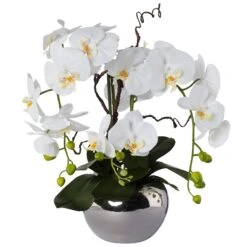 Phalaenopsis 'Real Touch', Weiß, Kunststoff