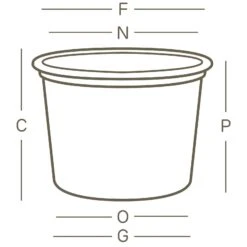 Pflanzkübel "Cilindro" Terra, Ø 90 Cm, Erdvol. 250 L -Gartengeschäft 3210100697 3210100842 Pflanzkuebel Cilindro technische Zeichnung 111255
