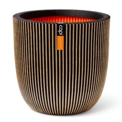 Pflanzgefäß 'Groove', Gold, Ø 35 X H 34 Cm