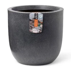 Pflanzgefäß 'Smooth', Grau, Ø 35 X H 34 Cm