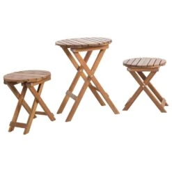 Kölle Hocker 'Moon' Klappbar, Ø Ca. 40 Cm, Aus FSC®-Akazienholz -Gartengeschäft 3910201564 Hocker Beistelltisch Moon klappbar Koelle 35cm rund 40cm FSC Akazie 01 48033