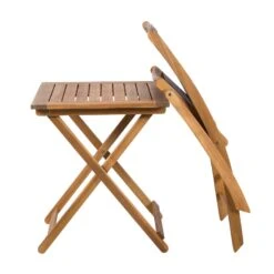 Balkonset „Balkonien“ Aus Akazienholz, 3-teilig, Silbergrau -Gartengeschäft 3910201594 Balkonset 3tlg Balkonien Koelle FSC Akazie Textilen silbergrau 12 59759