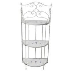 Mosaik-Regal Lille, Hellgrau, Lavendel-Mosaikfliesen, Ca. 28 X 53 X 126 Cm