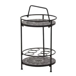 Siena Garden Serviertisch, Como, Matt Schwarz, Ca. 71 X 70 X 35 Cm