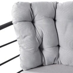 4-teilige Lounge-Gruppe 'Bella', Schwarz, Inklusive Auflagen -Gartengeschäft 3910302533 Alu Loungergruppe Bella 4tlg schwarz inkl Kissen hellgrau8 74492