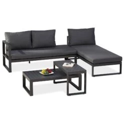 Best Loungegruppe 'Navarino', 4lgt., Anthrazit