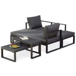 Best Loungegruppe 'Navarino', 4lgt., Anthrazit 9 Best Loungegruppe 'Navarino', 4lgt., Anthrazit -Gartengeschäft 3910302684 Loungegruppe Navarino 4tlg anthrazit anthrazit 6 100748