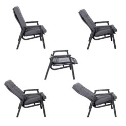 Loungesessel 'Paris', Grau/schwarz -Gartengeschäft 3910302694 Loungesessel Paris inkl Auflage 25 118548