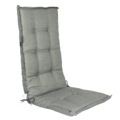 Madison Hochlehnerauflage Basic Grey, Grau,, Ca. 123 X 50 X 8 Cm
