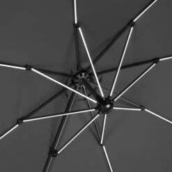 Schneider Sonnenschirm 'Rhodos Blacklight', Mit LEDs, Anthrazit, Ø 300 Cm 26 Schneider Sonnenschirm 'Rhodos Blacklight', Mit LEDs, Anthrazit, Ø 300 Cm -Gartengeschäft 3910503203 Sonnenschirm Rhodos Blacklight anthrazit 7 91565