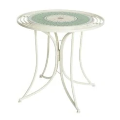 Bistro-Klapptisch 'Vigo', Grün Mit Blumenmosaik