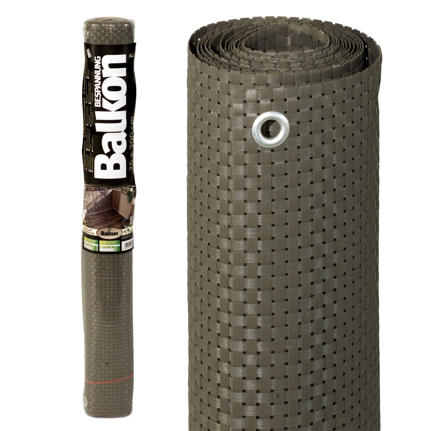 Balkonbespannung, Titangrau 1 Balkonbespannung, Titangrau