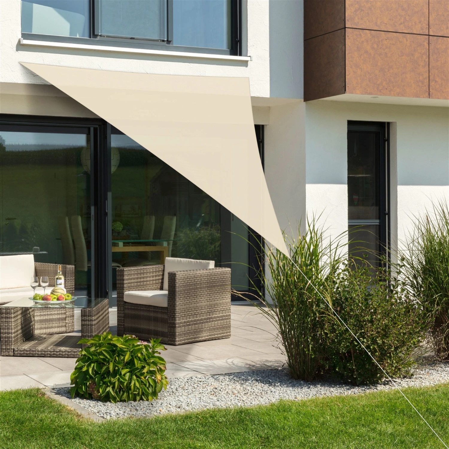 Sonnensegel 'Lanzarote', 400 X 400 X 300 Cm, Natur 1 Sonnensegel 'Lanzarote', 400 X 400 X 300 Cm, Natur