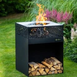Feuerstelle Cube / 75x75x100cm, 79,9kg, Multifunktional -Gartengeschäft 3920100719 Feuerstelle Cube 75x75x100cm79 9kg 3 59683