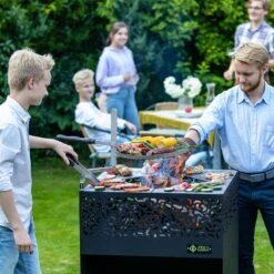 Feuerstelle Cube / 75x75x100cm, 79,9kg, Multifunktional -Gartengeschäft 3920100719 Feuerstelle Cube 75x75x100cm79 9kg 4 59682