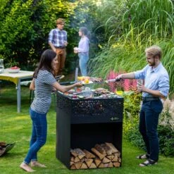 Feuerstelle Cube / 75x75x100cm, 79,9kg, Multifunktional -Gartengeschäft 3920100719 Feuerstelle Cube 75x75x100cm79 9kg 7 59680