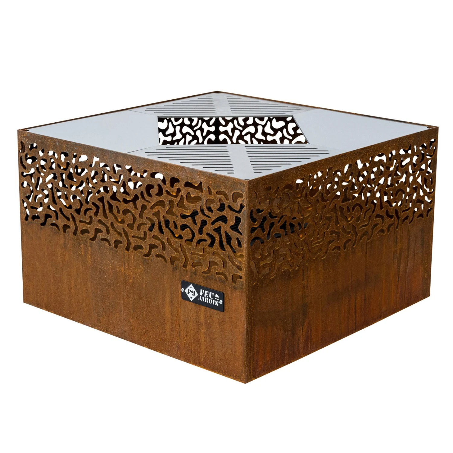 Edelstahl-Feuerstelle 'CUBE 500', Rost, 45 X 75 X 75 Cm 2 Edelstahl-Feuerstelle 'CUBE 500', Rost, 45 X 75 X 75 Cm – Bild 2