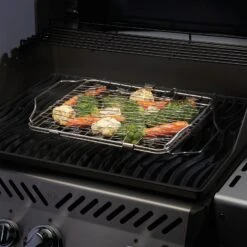 Napoleon Fisch- Und Gemüsehalter Klappbar, Ca. 40,1x26,2x8,6 Cm -Gartengeschäft 3920501626 57012 expandable grill basket in use veggies on grill 41375