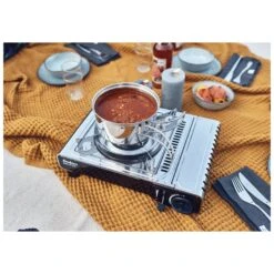 Kartuschenkocher 'Nelson', Oberfläche Edelstahl, 13 X 28 X 37 Cm -Gartengeschäft 3930300043 kartuschenkocher nelson ambiente 2 121301