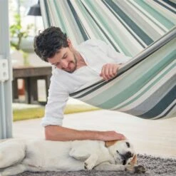 Single-Hängematte 'Paloma', La Siesta, Grau, Bio-Baumwolle, 26 X 21 X 19 Cm -Gartengeschäft 3940200302 Single Haengematte Paloma Geschenkbox Bio Baumwolle 6 86547