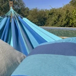 LA SIESTA Hängematte 'Modesta', Lagoon -Gartengeschäft 3940200333 Doppel Haengematte Modesta Lagoon Bio Baumwolle 4 106100