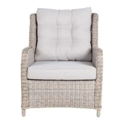 Kölle Geflecht-Sessel Jumbo Inkl. Hocker, Mit Auflage -Gartengeschäft 3950100895 Geflechtsessel Jumbo Koelle inkl Hocker rattanbraun inkl Auflage 47963