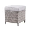 Hocker "Heidelberg", Ca. 40 X 40 X H 45 Cm, Stone Grey, Rattanbaun