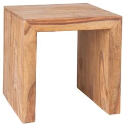 Yoga Tisch Cube Im Indischen Stil, Shishamholz, Natur, 50 X 35 X 35 Cm -Gartengeschäft 3980100046 YOGA Indien Tisch Cube klein 3 98057