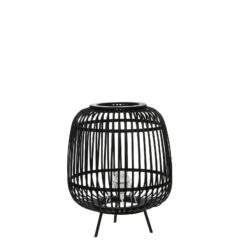 Dekorative Tischlampe Nimes In Schwarz, Für Den Innenbereich -Gartengeschäft 3980100204 Tischlampe Nimes schwarz D29cm H37cm 59441