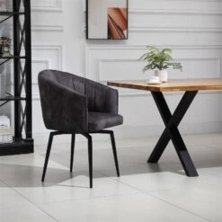 SEBA Drehstuhl 'Washington', Ebony/anthrazit, Ca. 82 X 60 X 60 Cm -Gartengeschäft 3980100674 SEBA Drehstuhl Washington ebonyanthrazit 6 119511