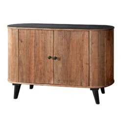 BRONX Kommode, Akazie, Ca. 118 X 40 X 75 Cm -Gartengeschäft 3980100683 BRONX Kommode stoneschwarz Holz Akazie 3 119544