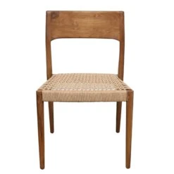 Stapelstuhl DELTA, Natur, Teakholz, Loom, Ca. 87 X 45 X 46 Cm